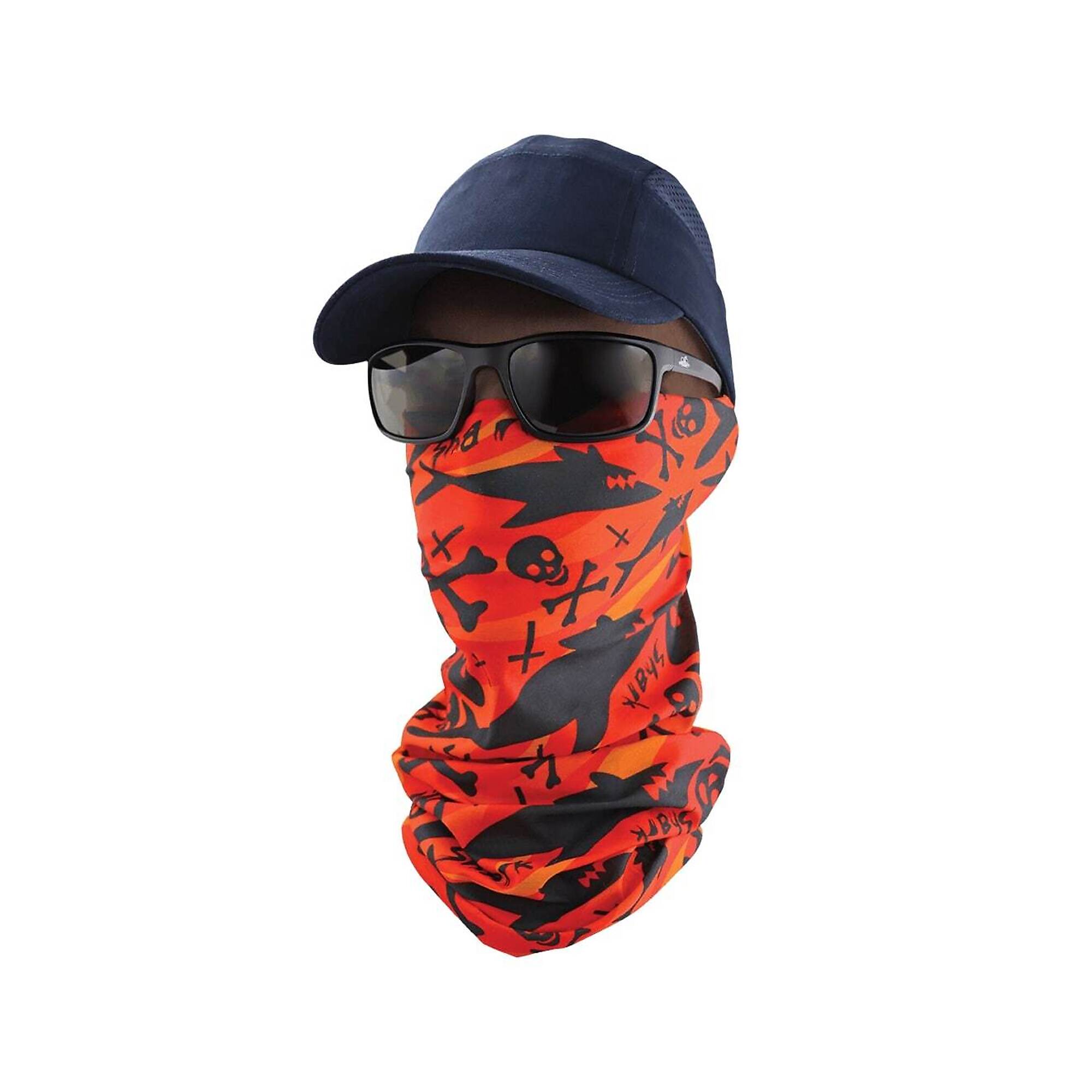 FrogWear, Shark Cross Bones Neck Gaiters - 6 Pack, Size One Size, Material Polyester Spandex, Model# NG-203